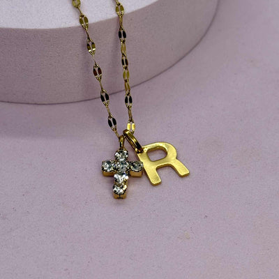 Collana Cross Letter