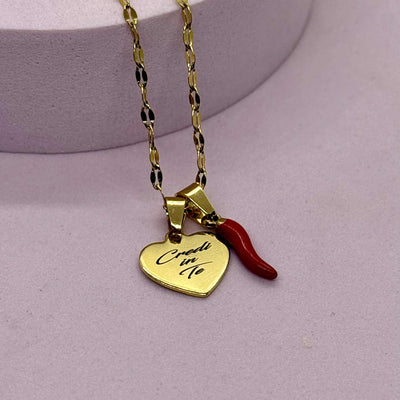 Collana Targa a Cuore