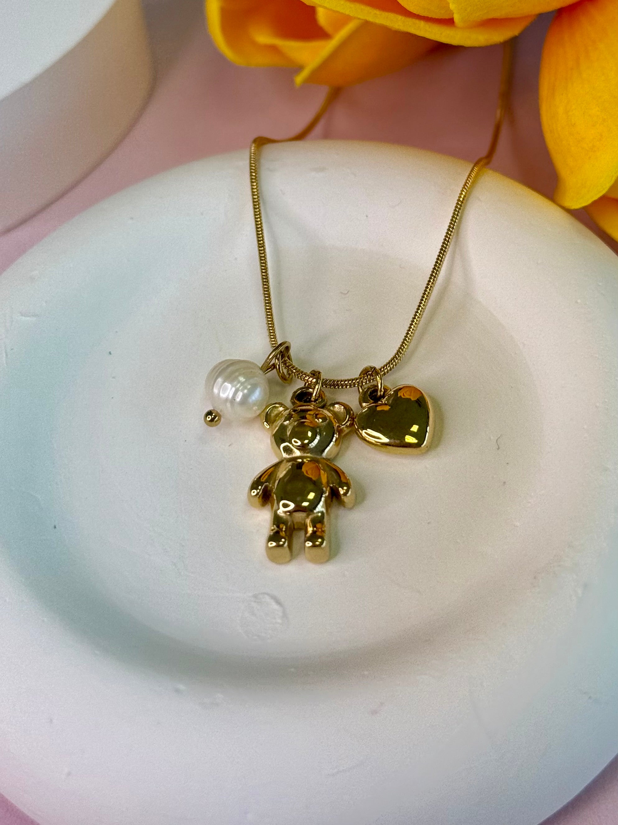 Honey Teddy Necklace