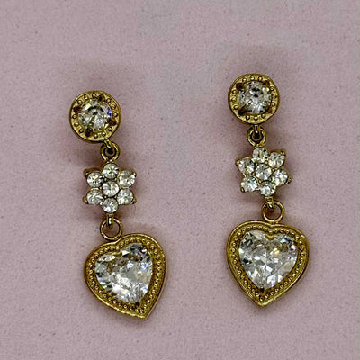 Orecchini Cuori Fiori