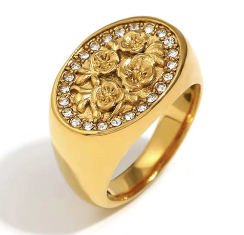 Diam Flower Ring