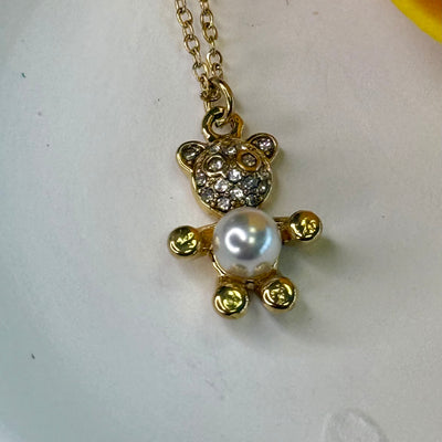 Pearl Teddy Necklace