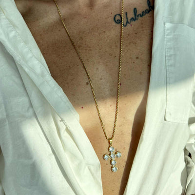 Collana Croce zirconata