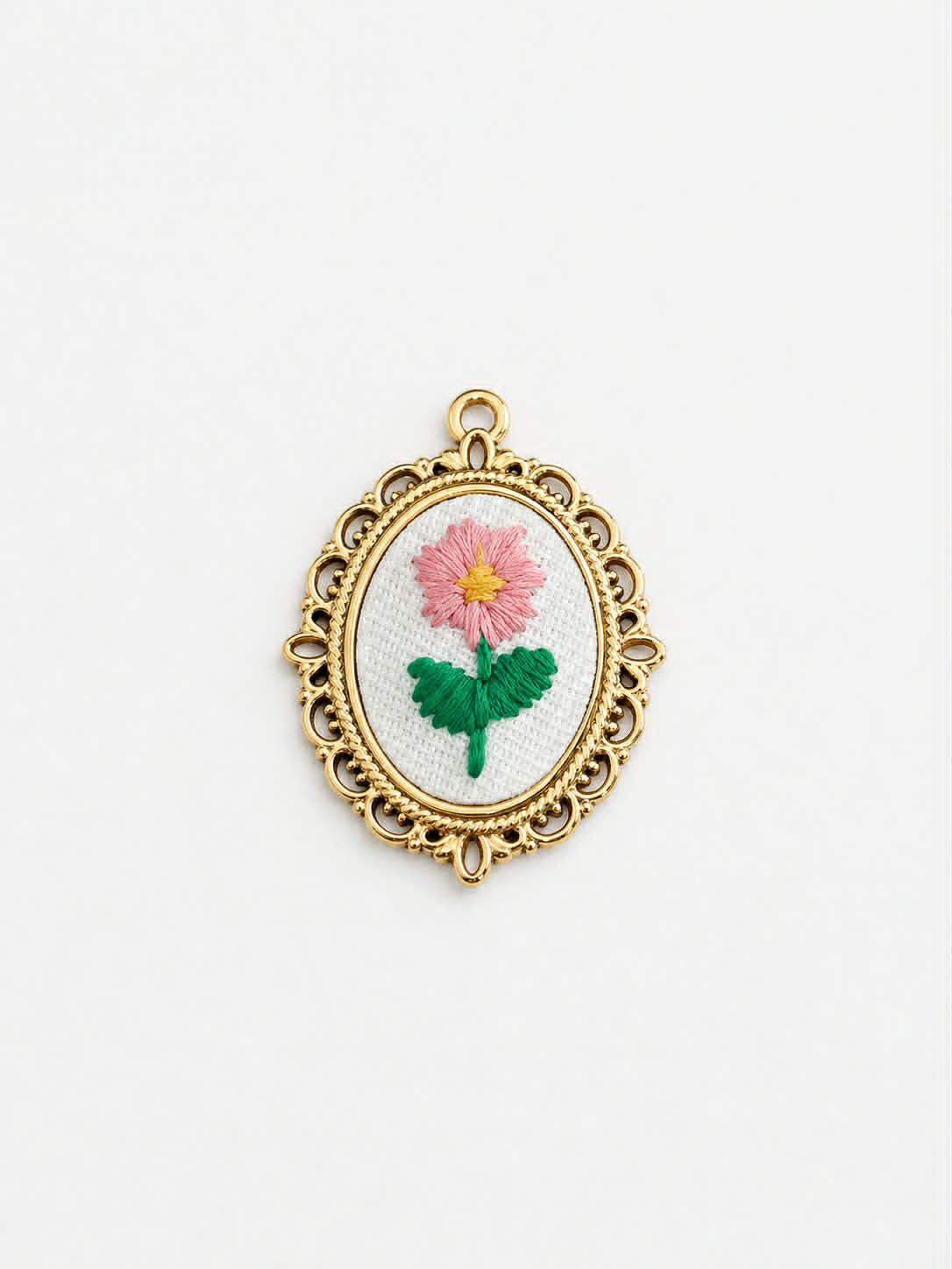 Charm Ricamato Gerbera