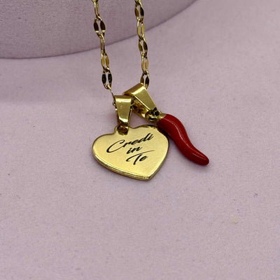 Collana Targa a Cuore