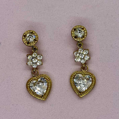 Orecchini Cuori Fiori