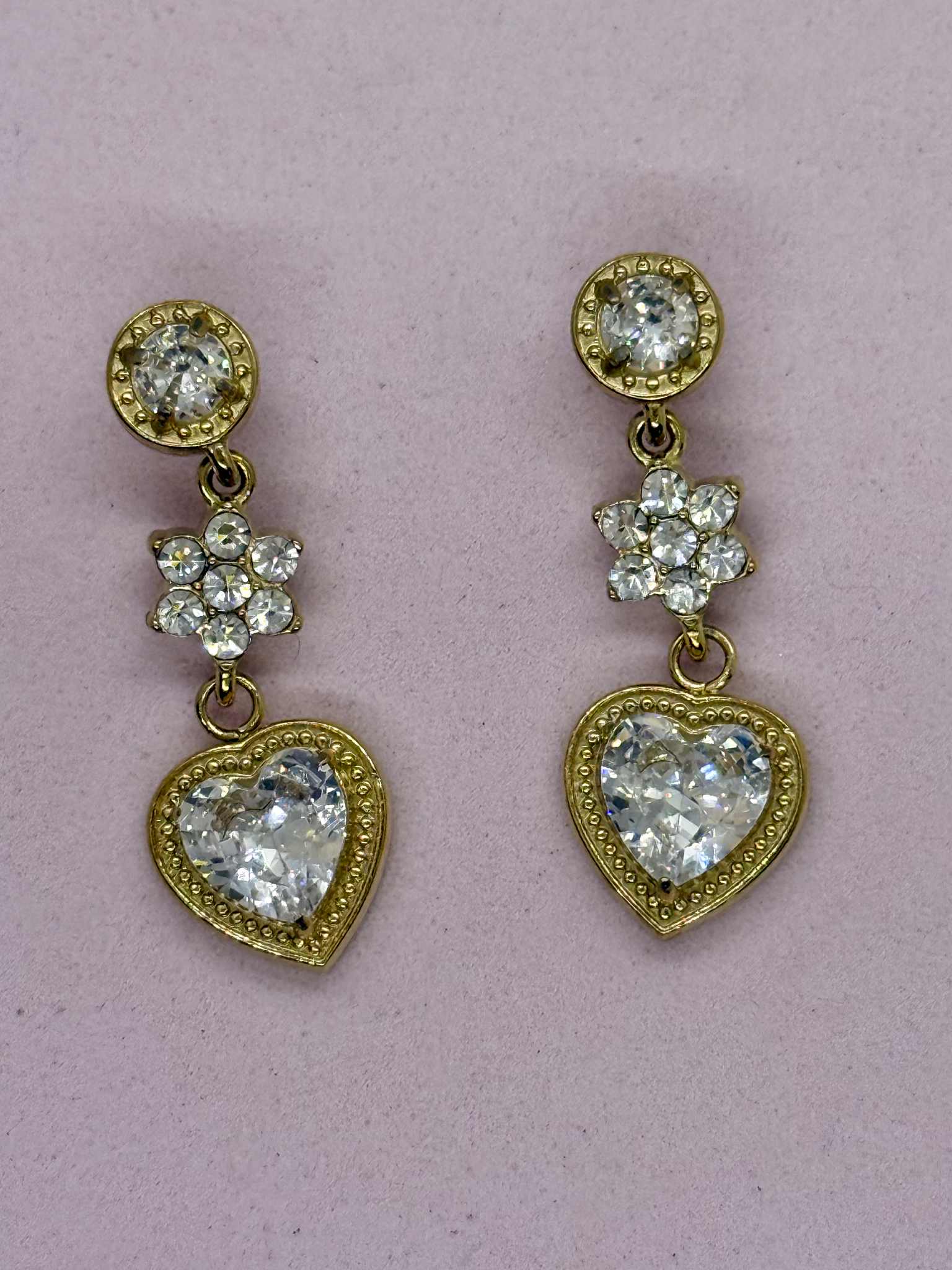 Orecchini Cuori Fiori