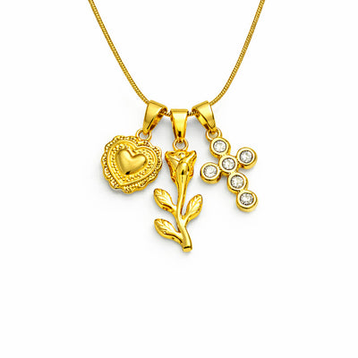 Collana Charmy Rosa