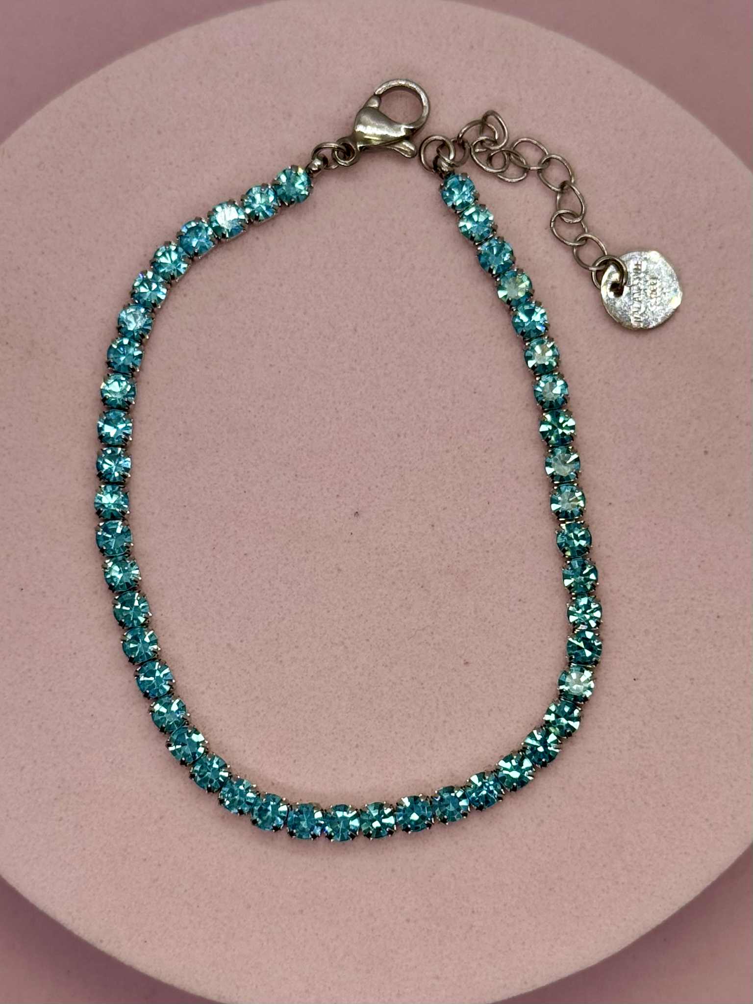 Light Blue Tennis Bracciale