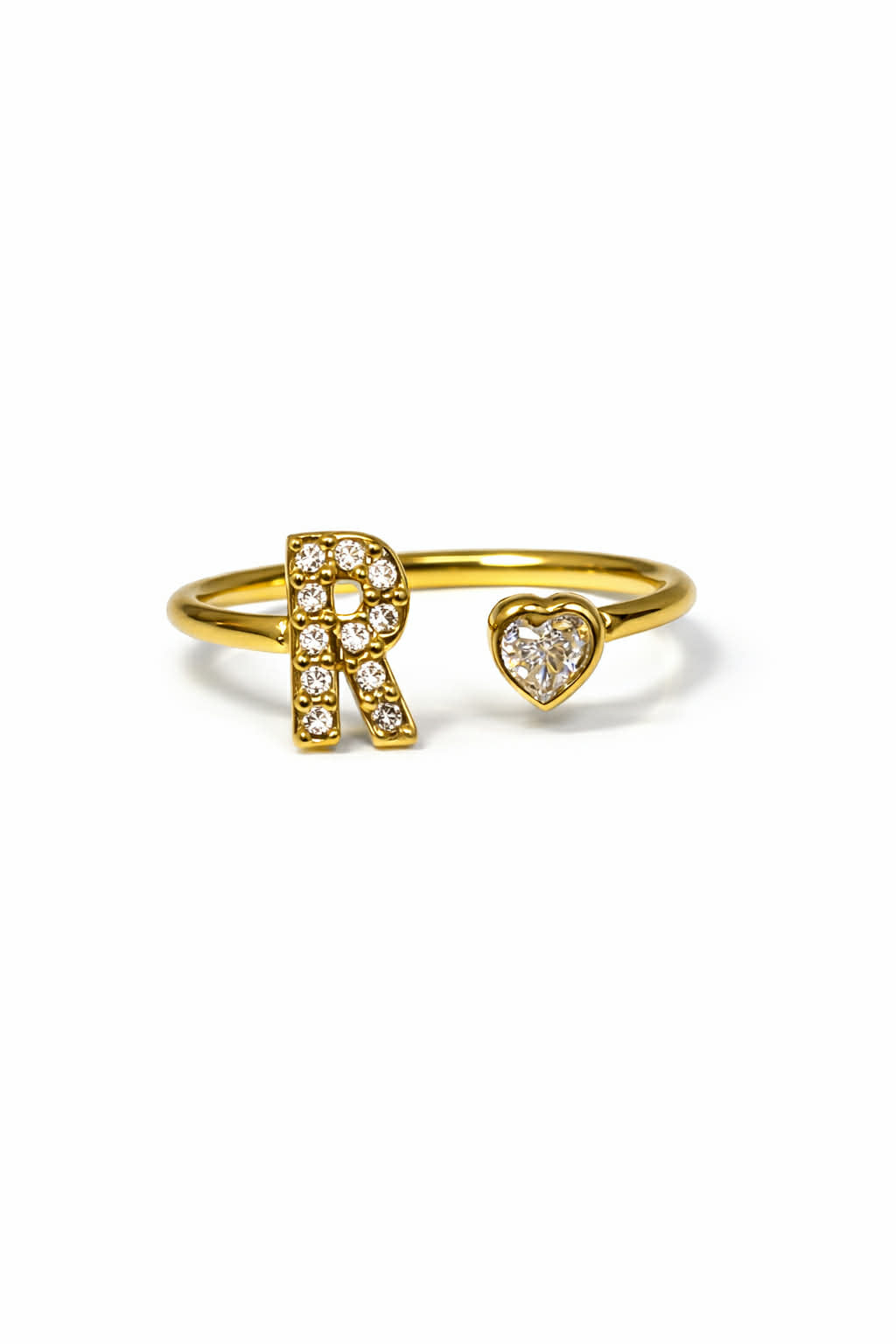 Anello Lettera e Cuore