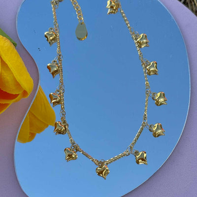 Cavigliera cuori Gold