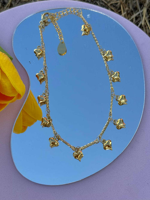 Cavigliera cuori Gold