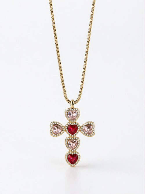 Collana Croce di cuori