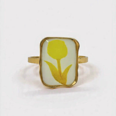 Anello Tulipano dipinto