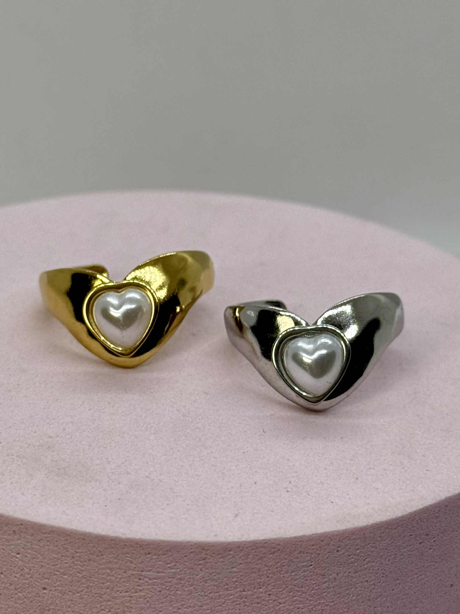 Anello corona e perla