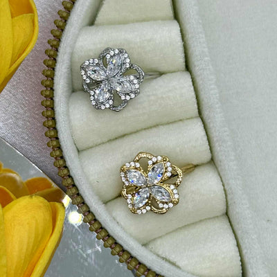 Anello Fiore Girevole