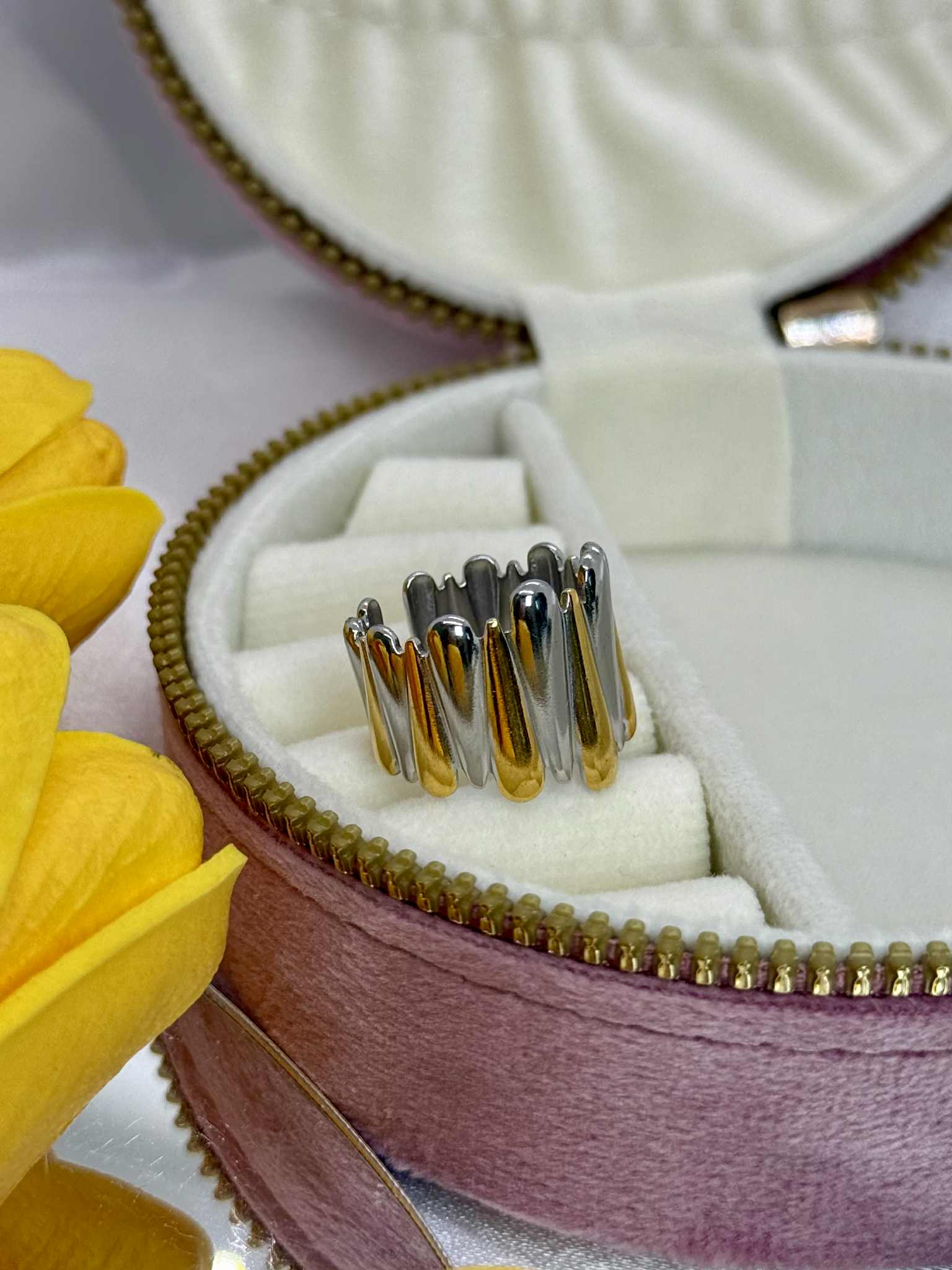 Anello Groumette bicolor