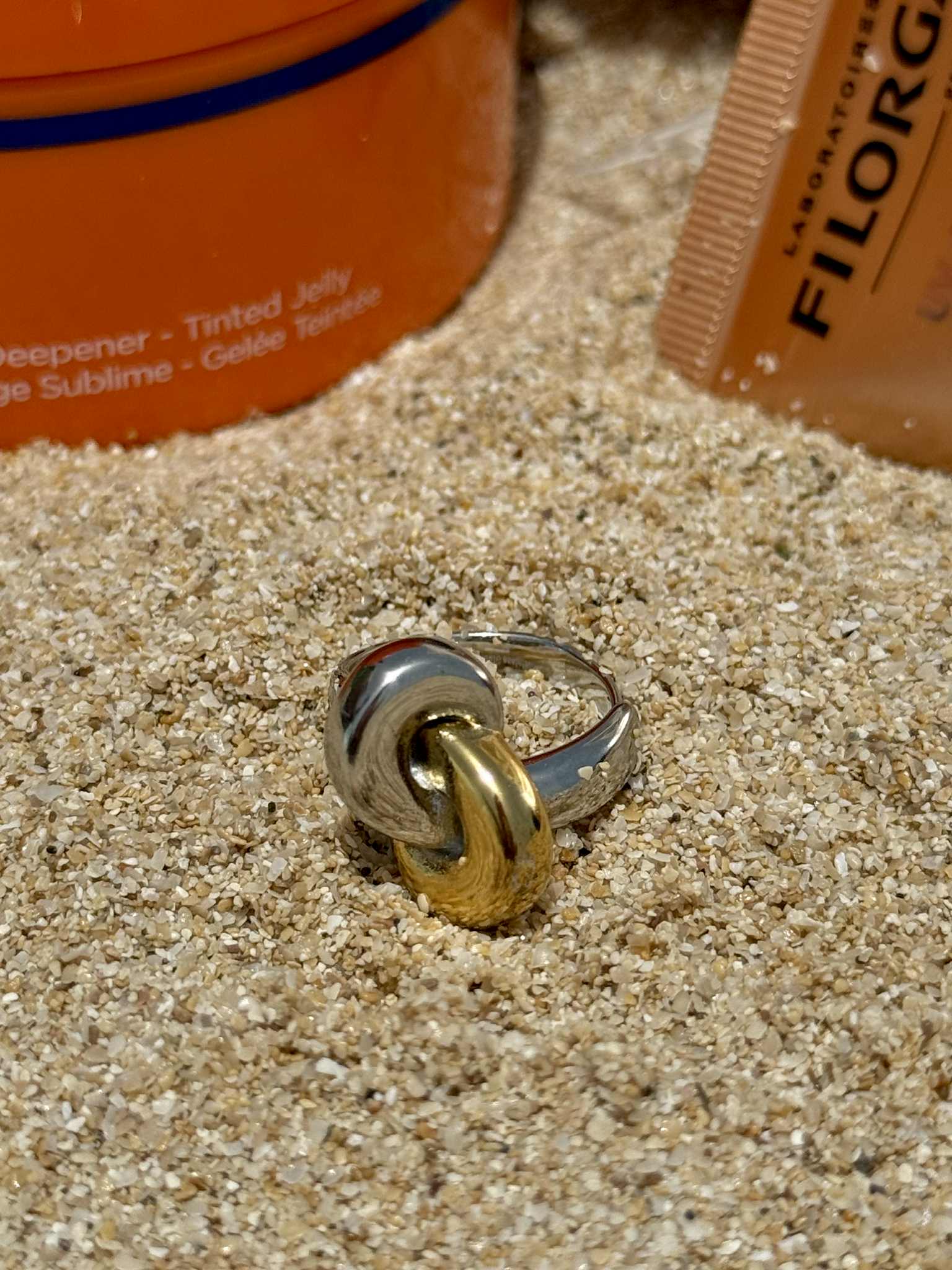 Anello bicolore Circle