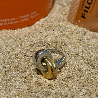 Anello bicolore Circle