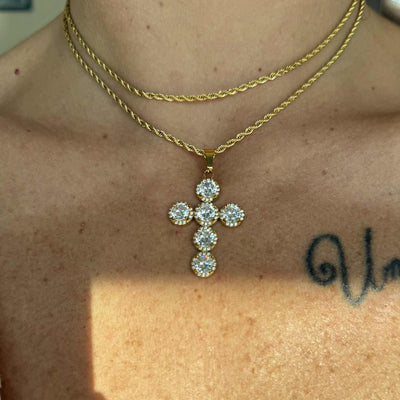 Collana Croce zirconata