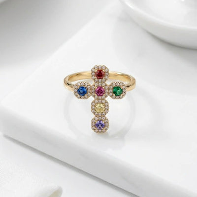 Anello Croce Zirconata
