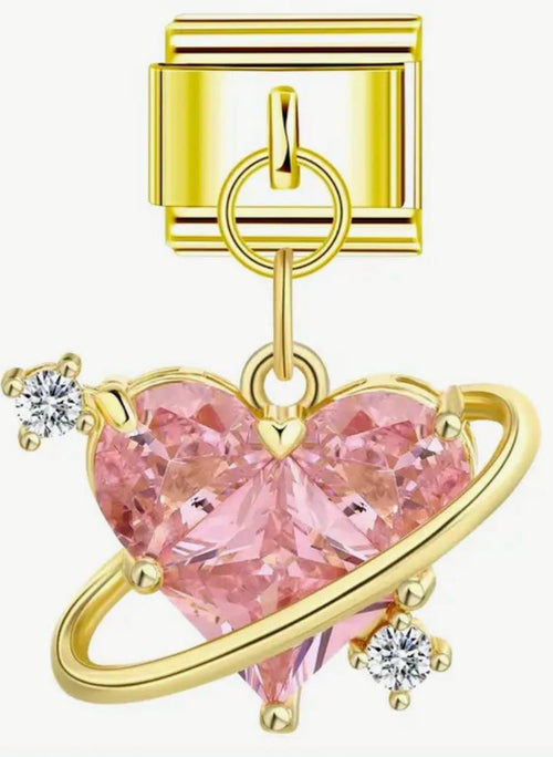 CHARM PINK HEART