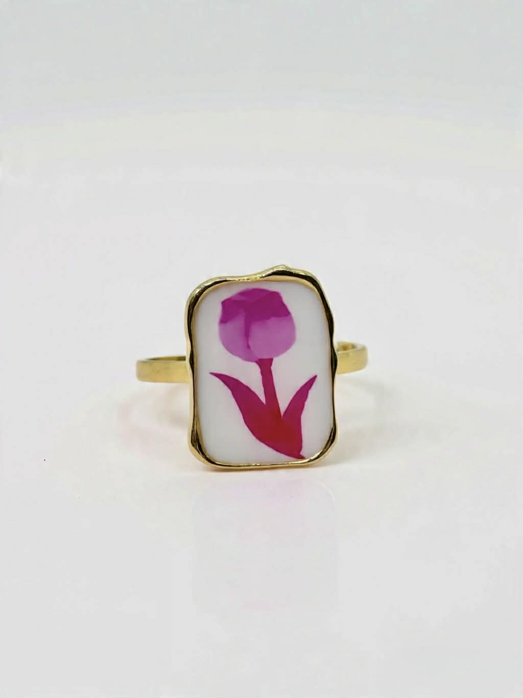 Anello Tulipano dipinto