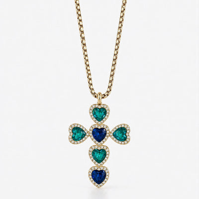 Collana Croce di cuori