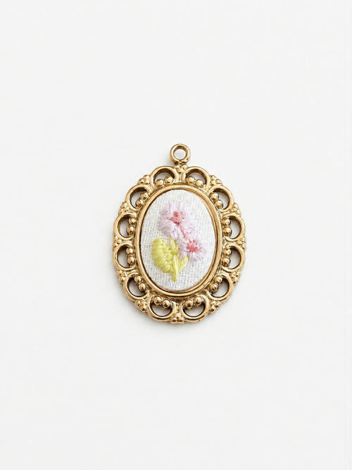 Charm Ricamato Orchidea