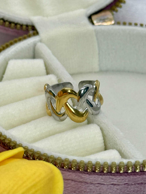 Anello Intreccio Bicolor