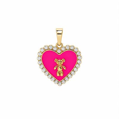 charm pink teddy