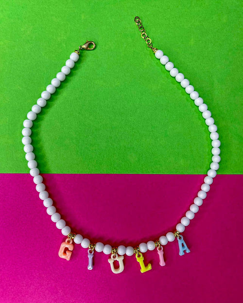 White Name Necklace